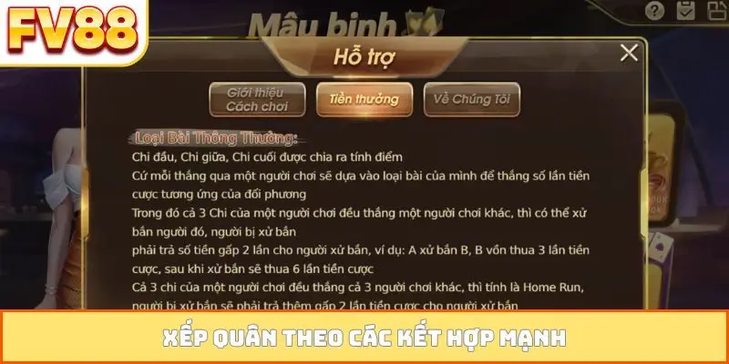 Xếp quân theo các kết hợp mạnh